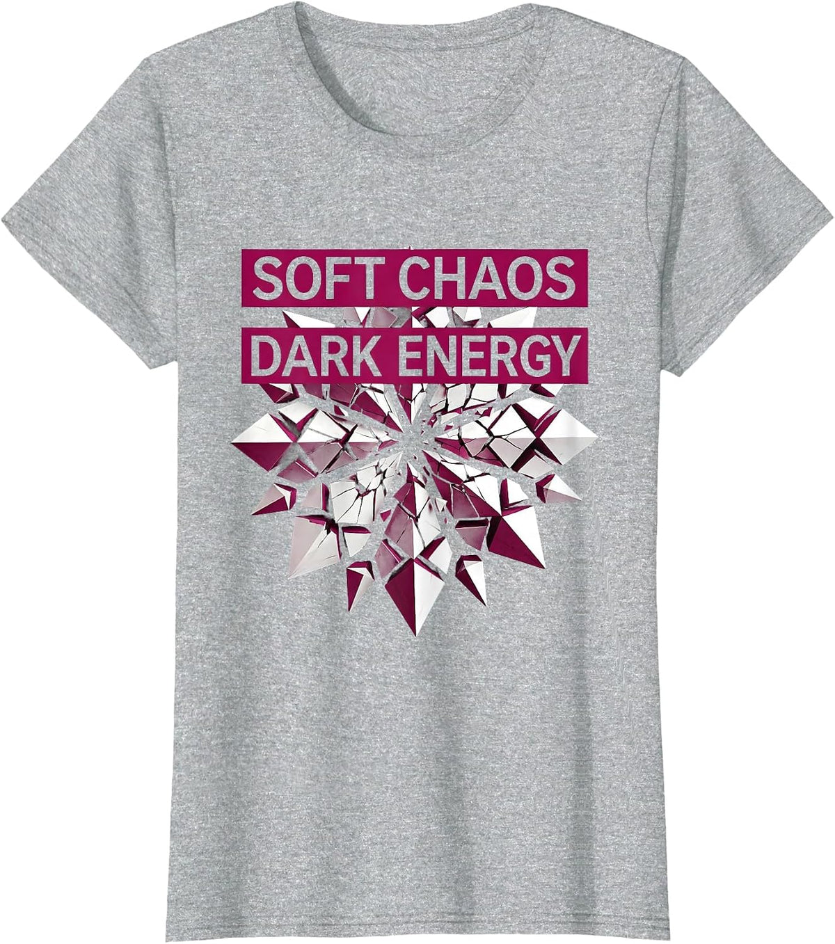 Soft Chaos Dark Energy Emo Aesthetic Design T-Shirt - Heather Grey
