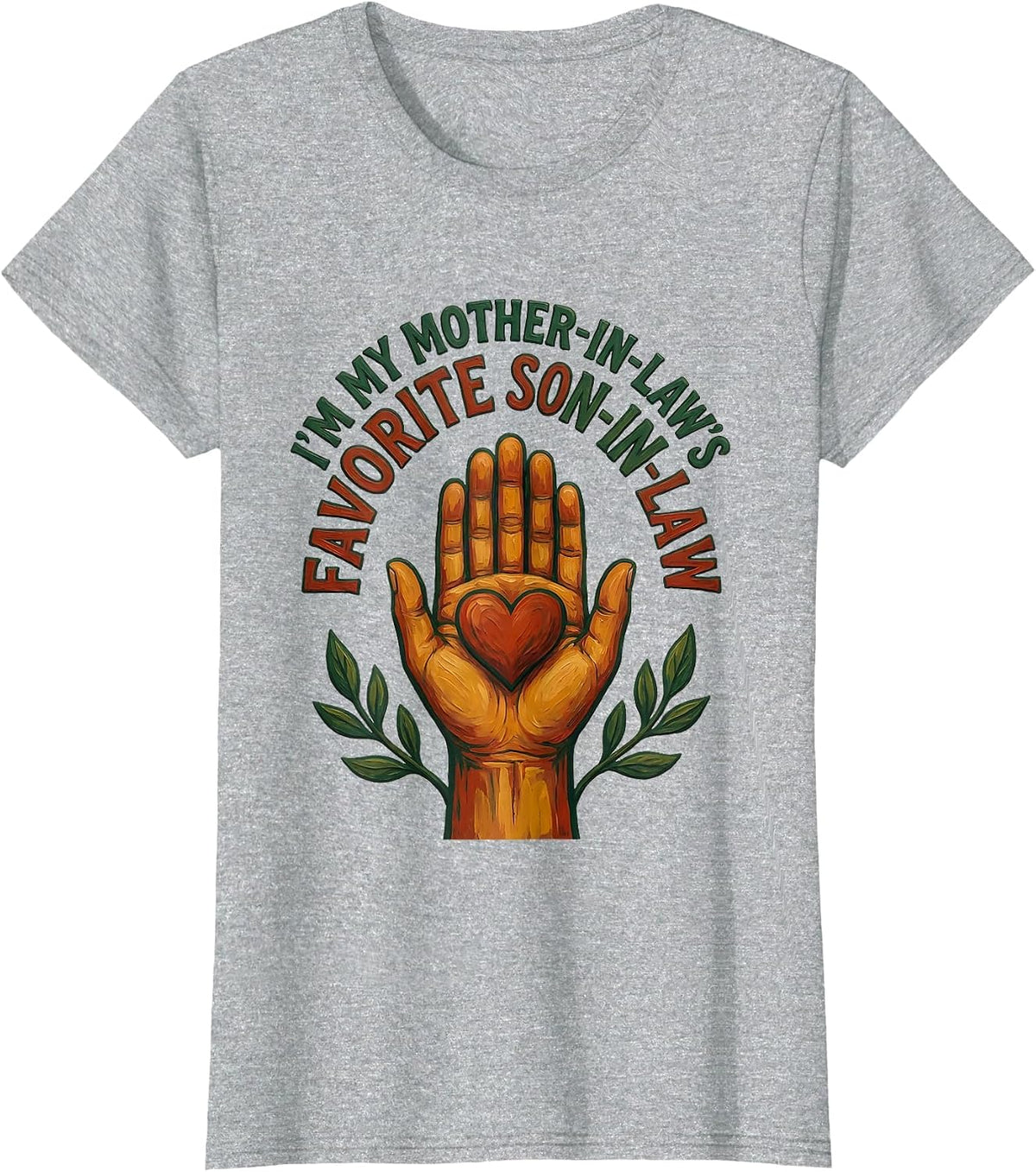 Women's I'm My Mother-In-Law's Favorite Son-In-Law Funny T-Shirt - Heather Grey