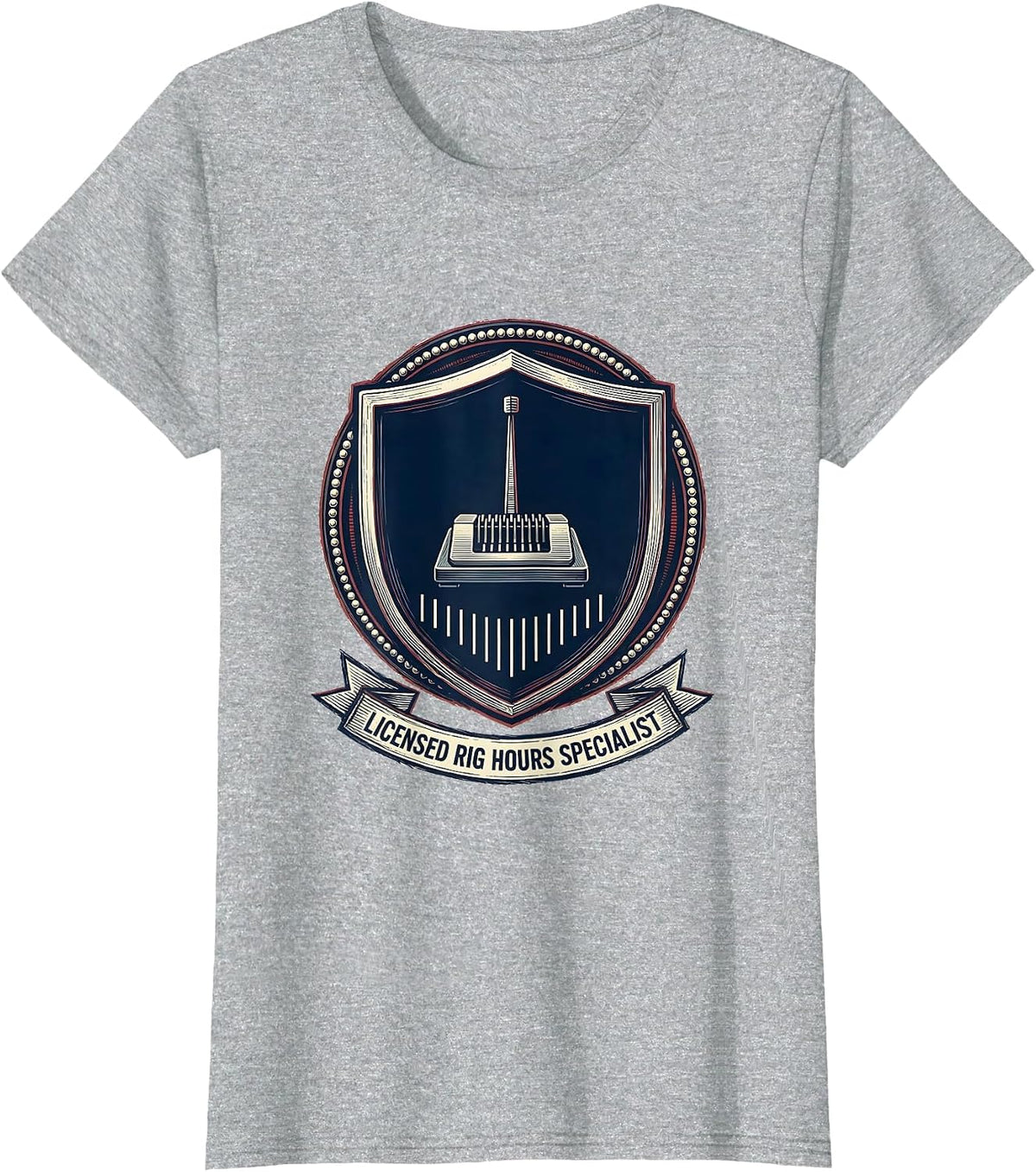 Licensed Rig Hours Specialist Funny Ham Radio Operator Humor T-Shirt - Heather Grey