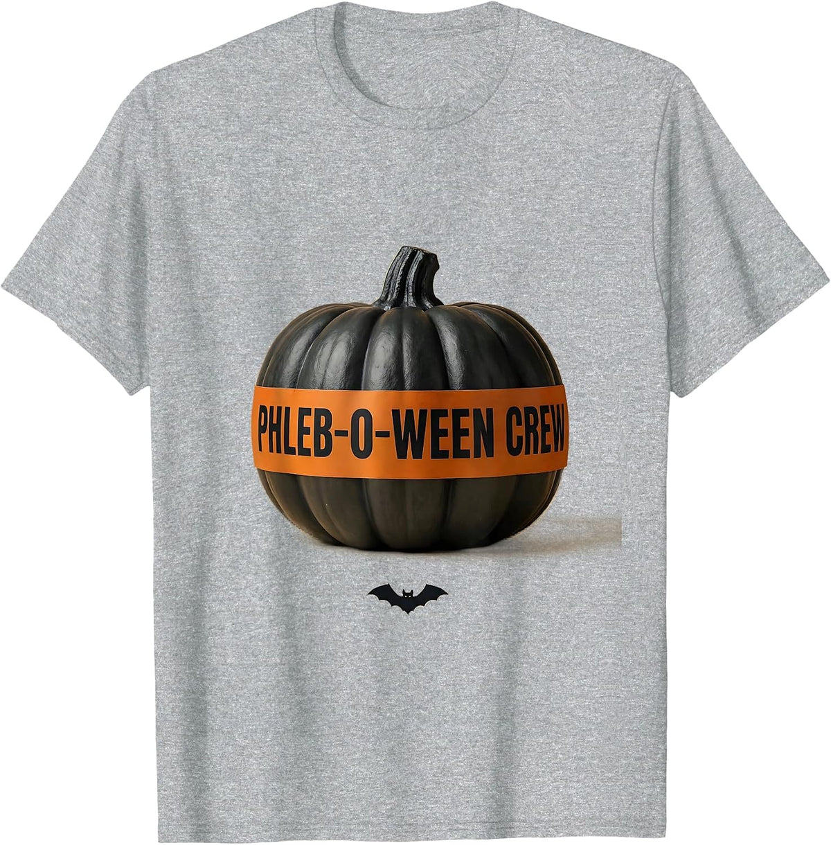 Men's Phleb-O-Ween Crew Funny Medical Halloween Crew Phlebotomist T-Shirt - Heather Grey