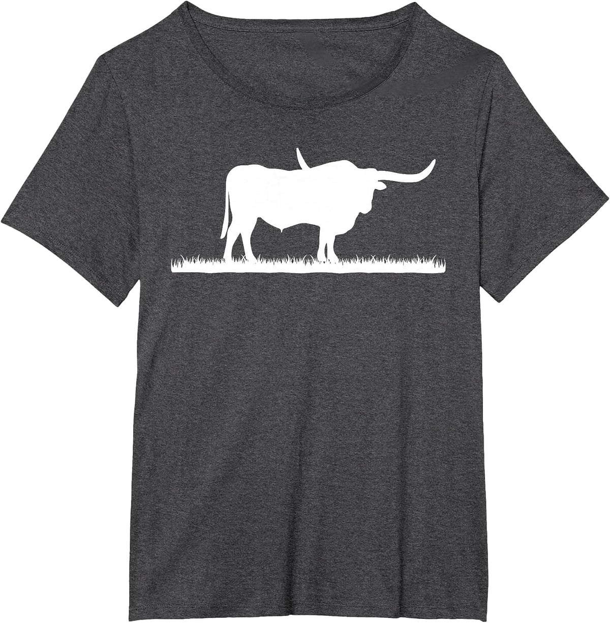 Texas Longhorn Rancher - Longhorn Cow for Cattle Farmer T-Shirt - Dark Heather Grey