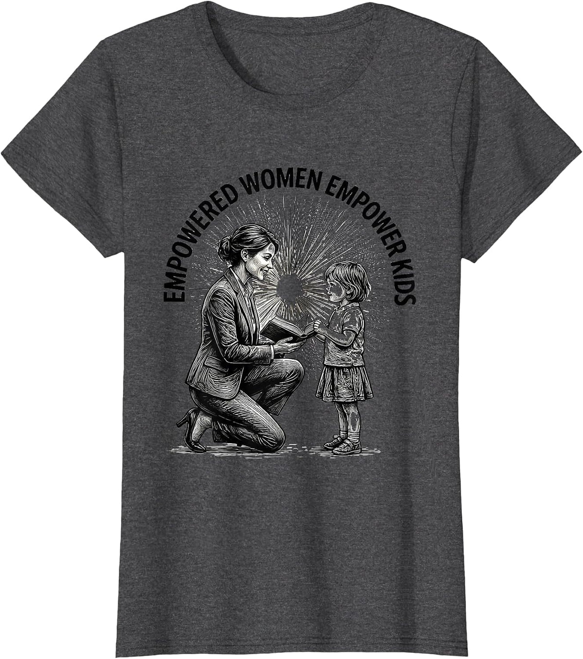 Women's Empowered Women Empower Kids Paraprofessional T-Shirt - Dark Heather Grey