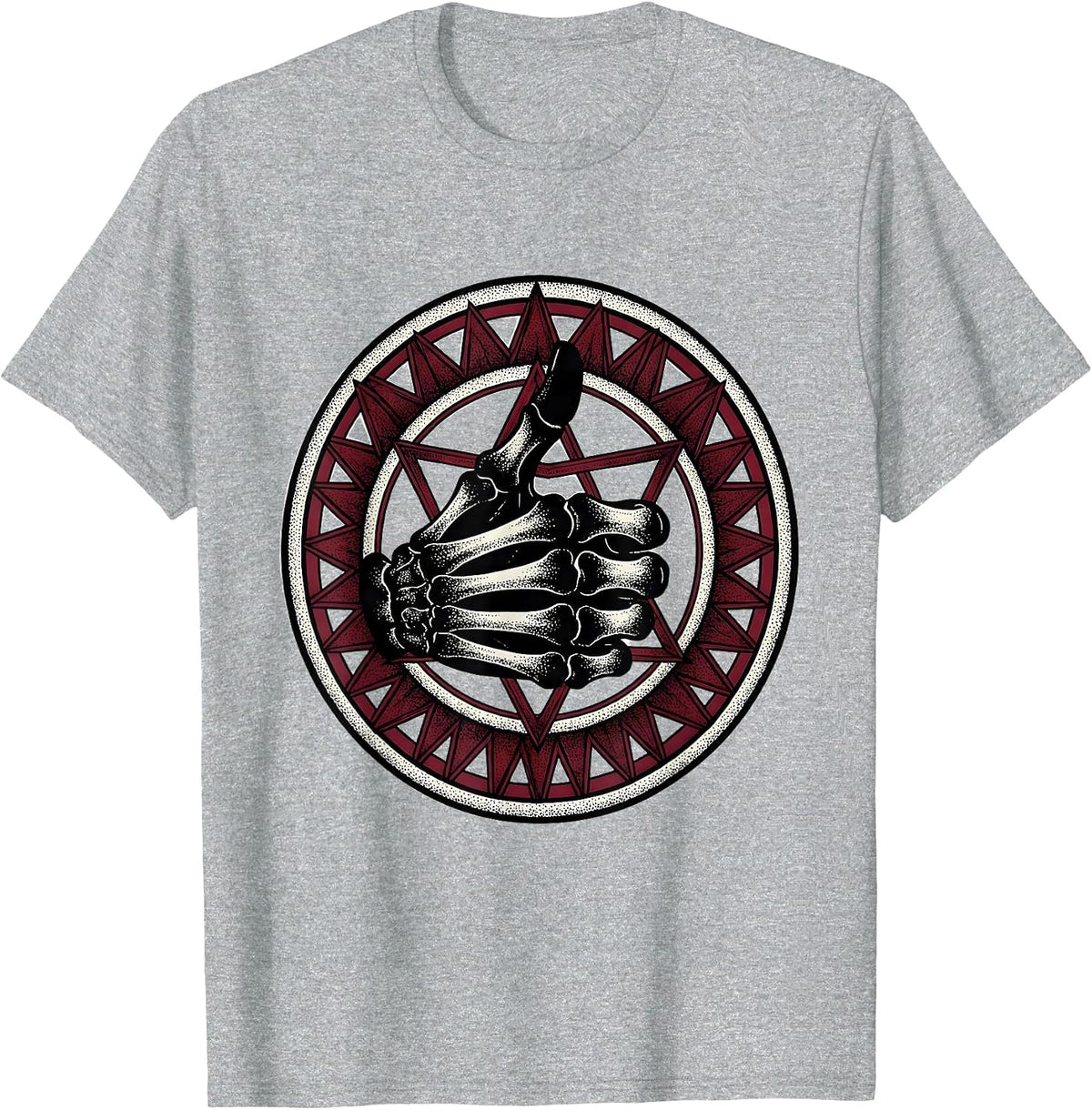 Men's Skeleton Hand Thumbs Up Radiology Graphic T-Shirt - Heather Grey