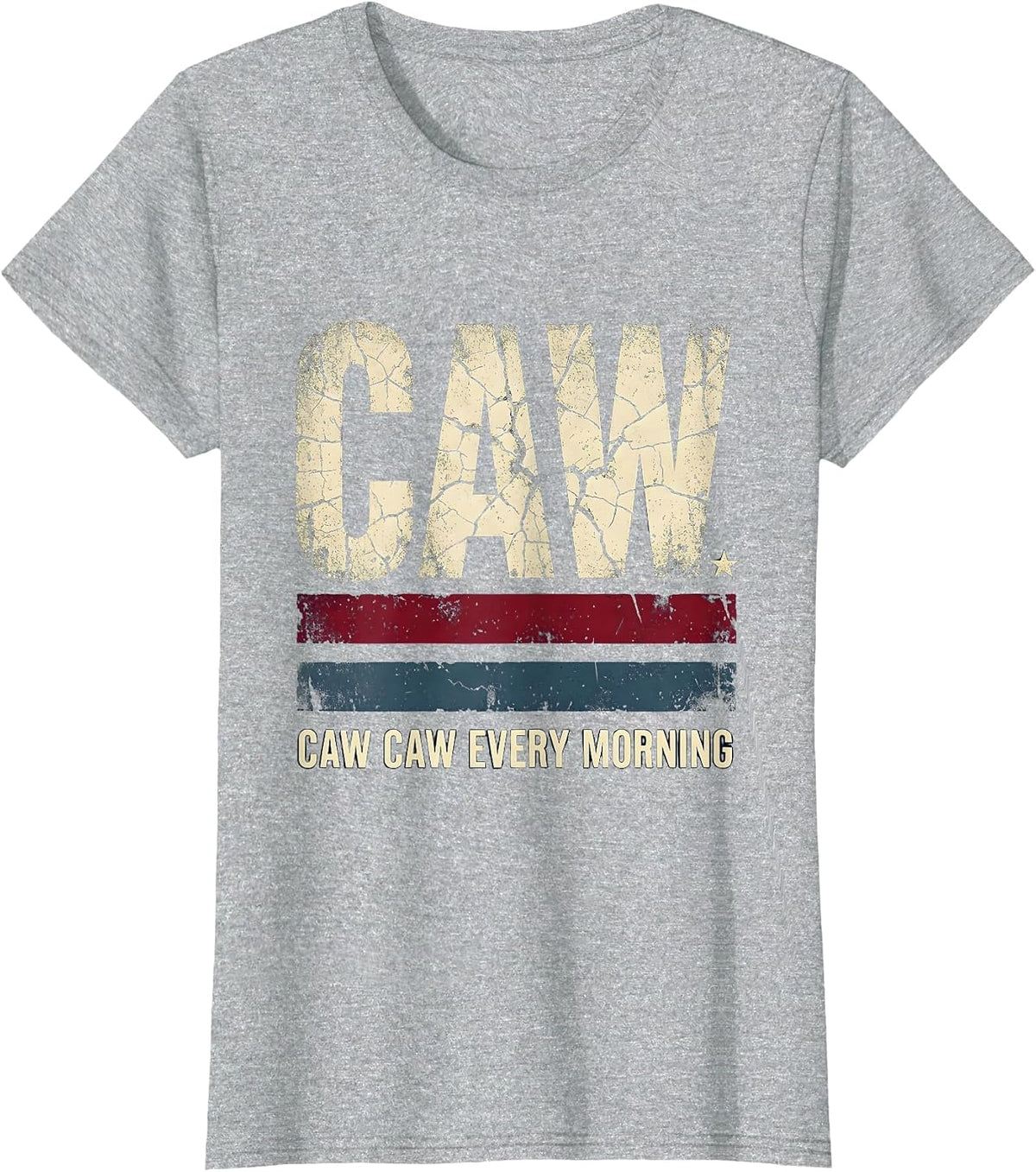 Women's Caw Caw Every Morning Crow Lover Design T-Shirt - Heather Grey