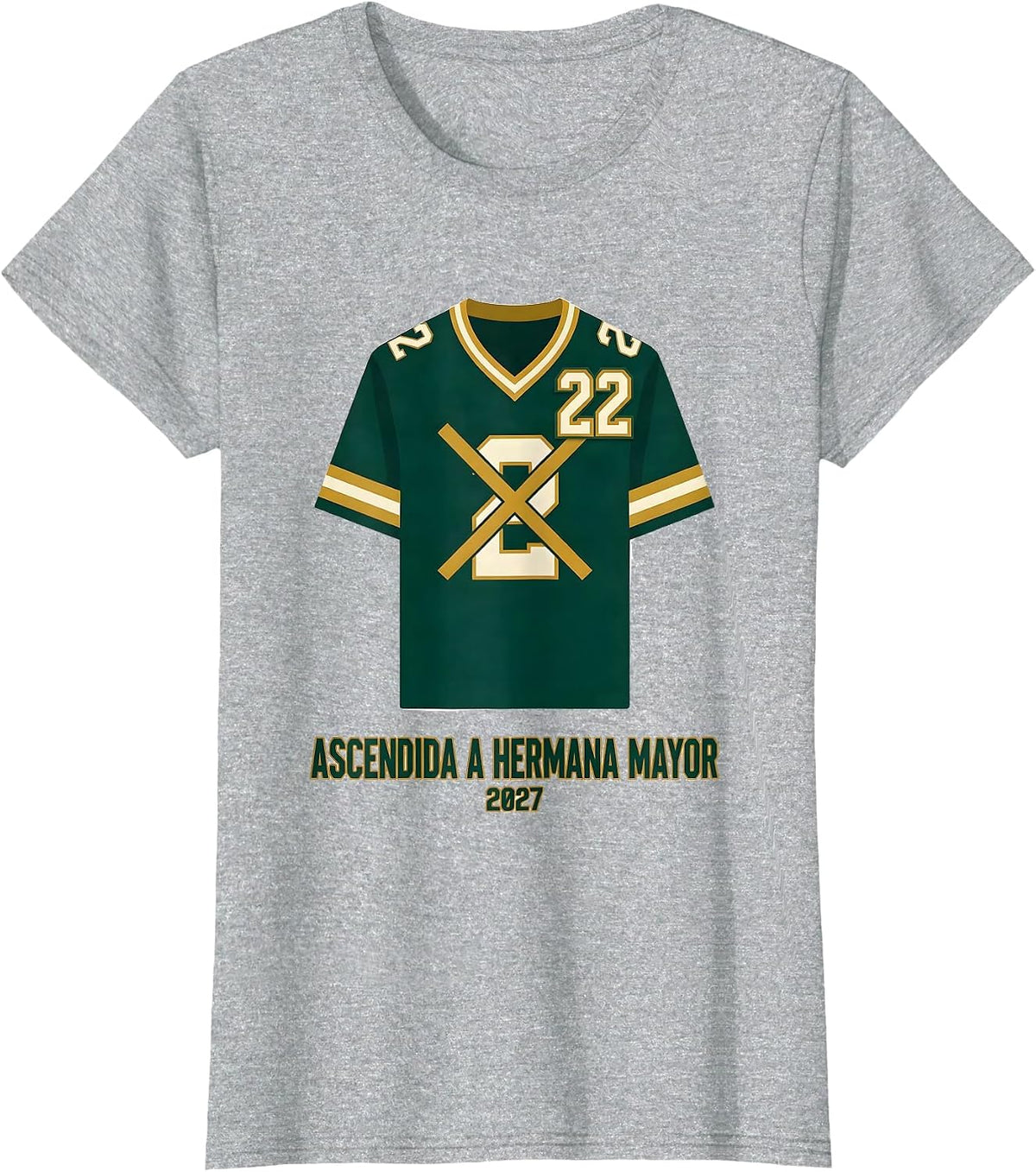 Ascendida A Hermana Mayor 2027 Spanish Big Sister Promotion T-Shirt - Heather Grey