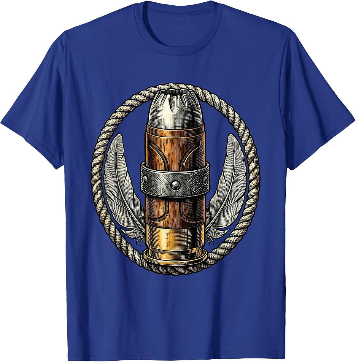 Men's Duck Band Shotgun Shell Hunting Graphic T-Shirt - Royal Blue