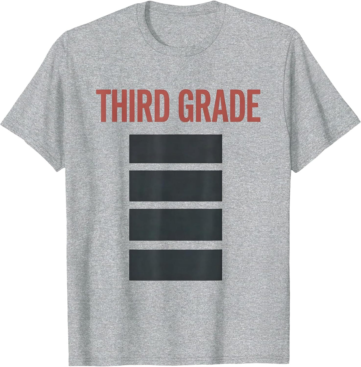 Men's Third Grade Minimalist Back To School Teacher Student T-Shirt - Heather Grey