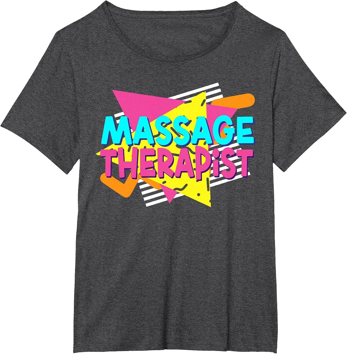 Licensed Massage Therapist Therapy 90s Retro Vintage T-Shirt - Dark Heather Grey