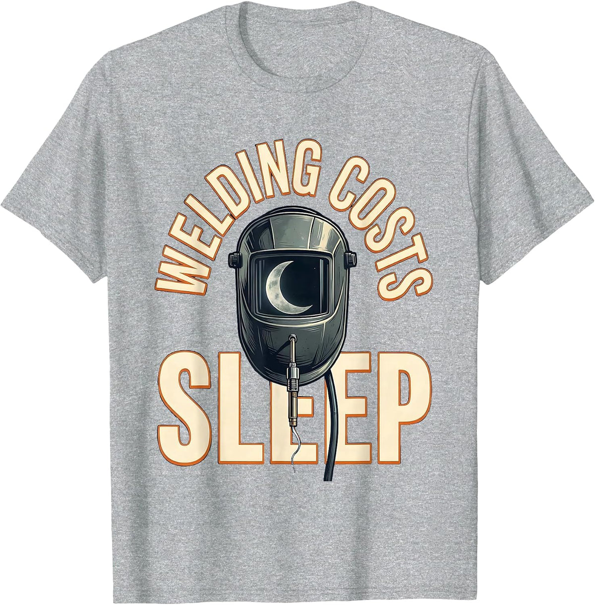 Men's Welding Costs Sleep Funny Welder Skeleton Humor T-Shirt - Heather Grey