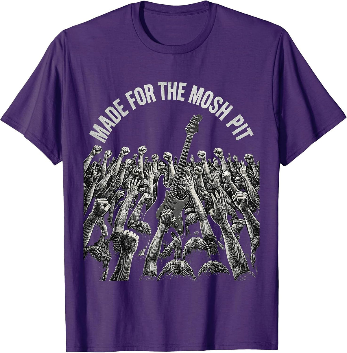 Made for the Mosh Pit Concert Music Design T-Shirt - Purple