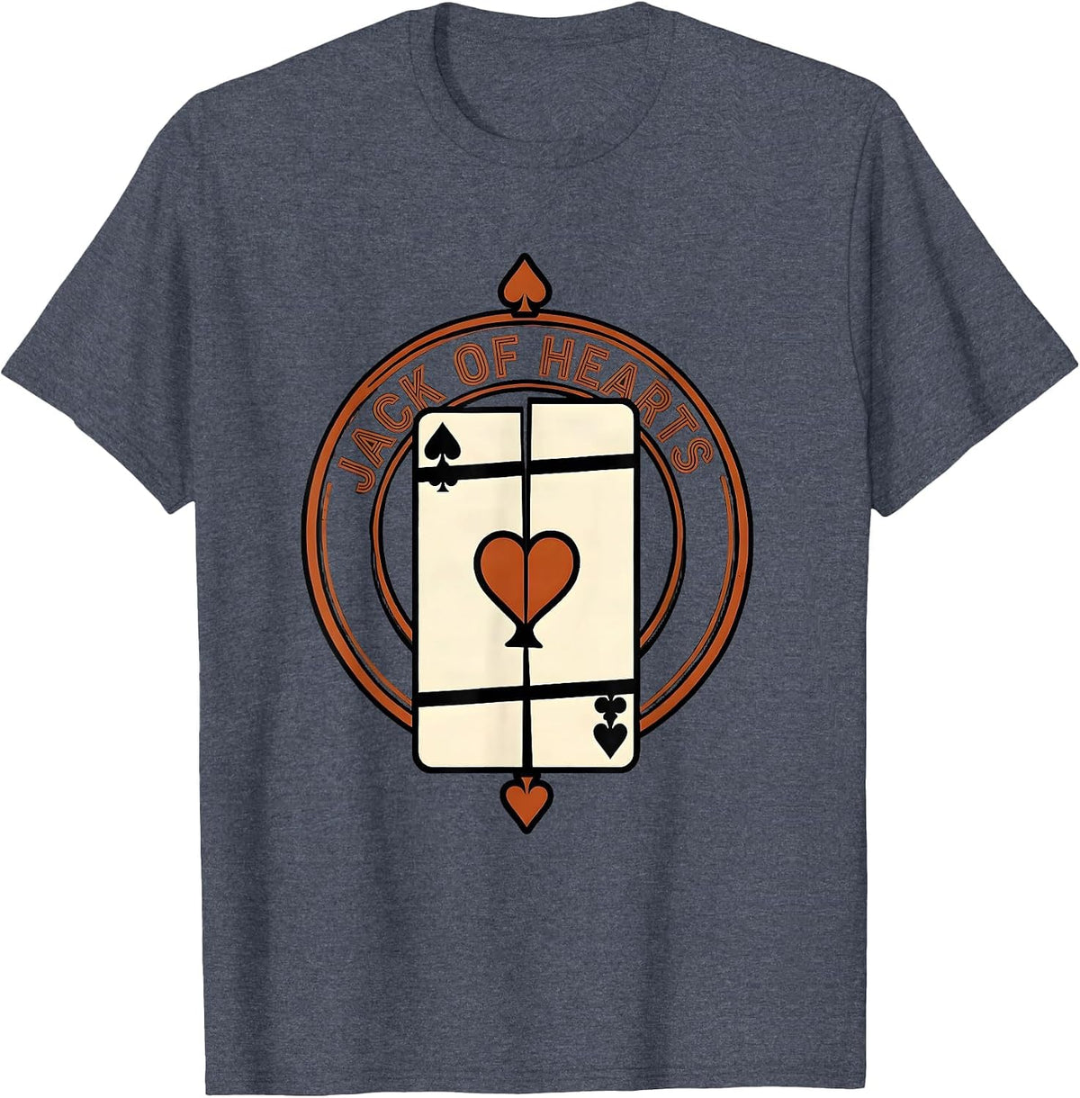 Whole Costume Jack Of Hearts Exploded View Technical Poker T-Shirt - Heather Blue