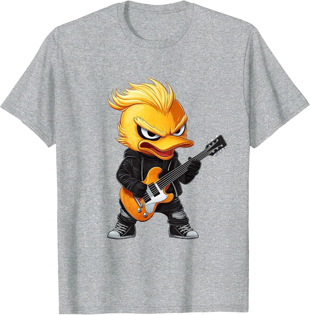 Heavy Metal Duck T-Shirt - Heather Grey
