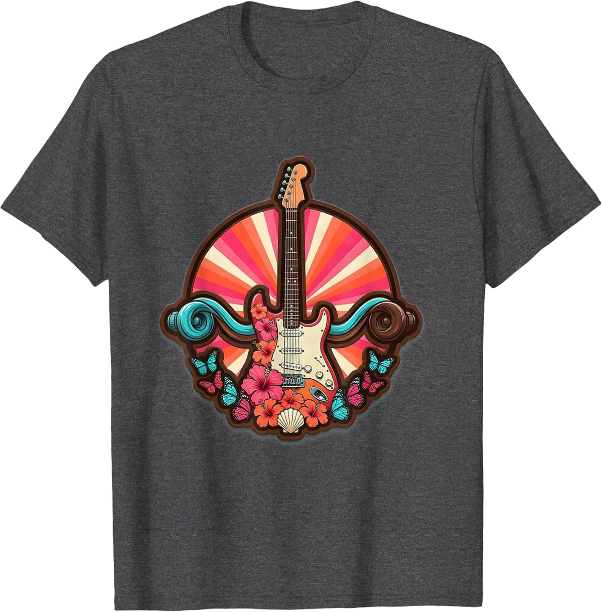 Men's 2000s Garage Band Kids Jamming in Basement T-Shirt - Dark Heather Grey