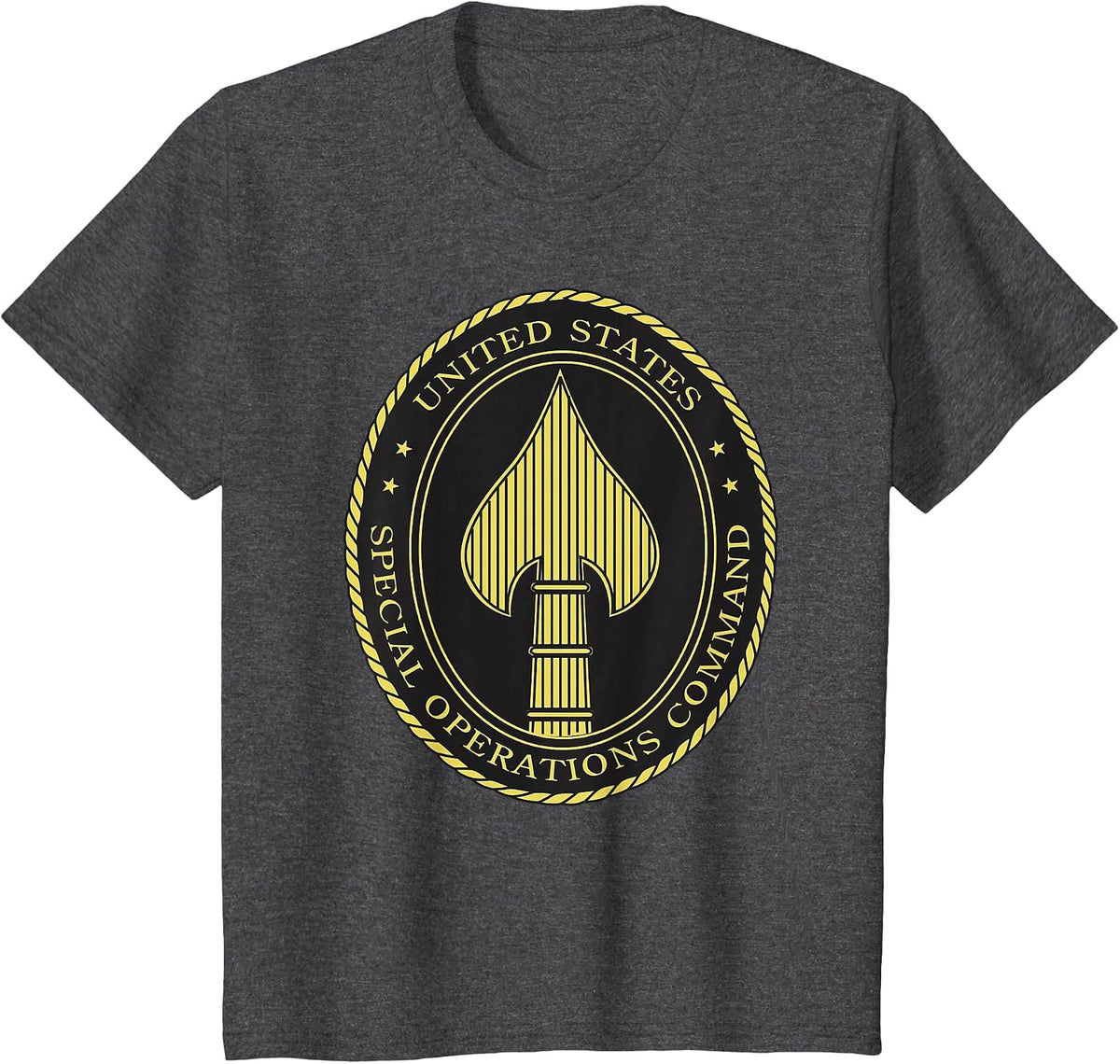 US Special Operations Command USSOCOM SOCOM Military Morale T-Shirt - Dark Heather Grey