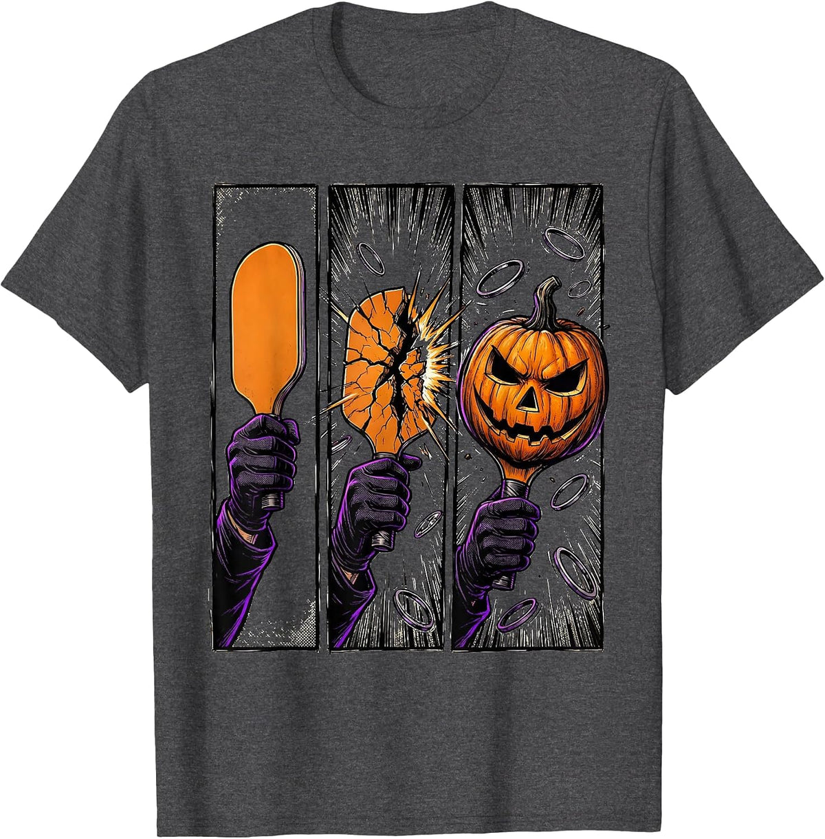 Optical Mask Halloween Optometrist Comic Book Eye Doctor T-Shirt - Dark Heather Grey