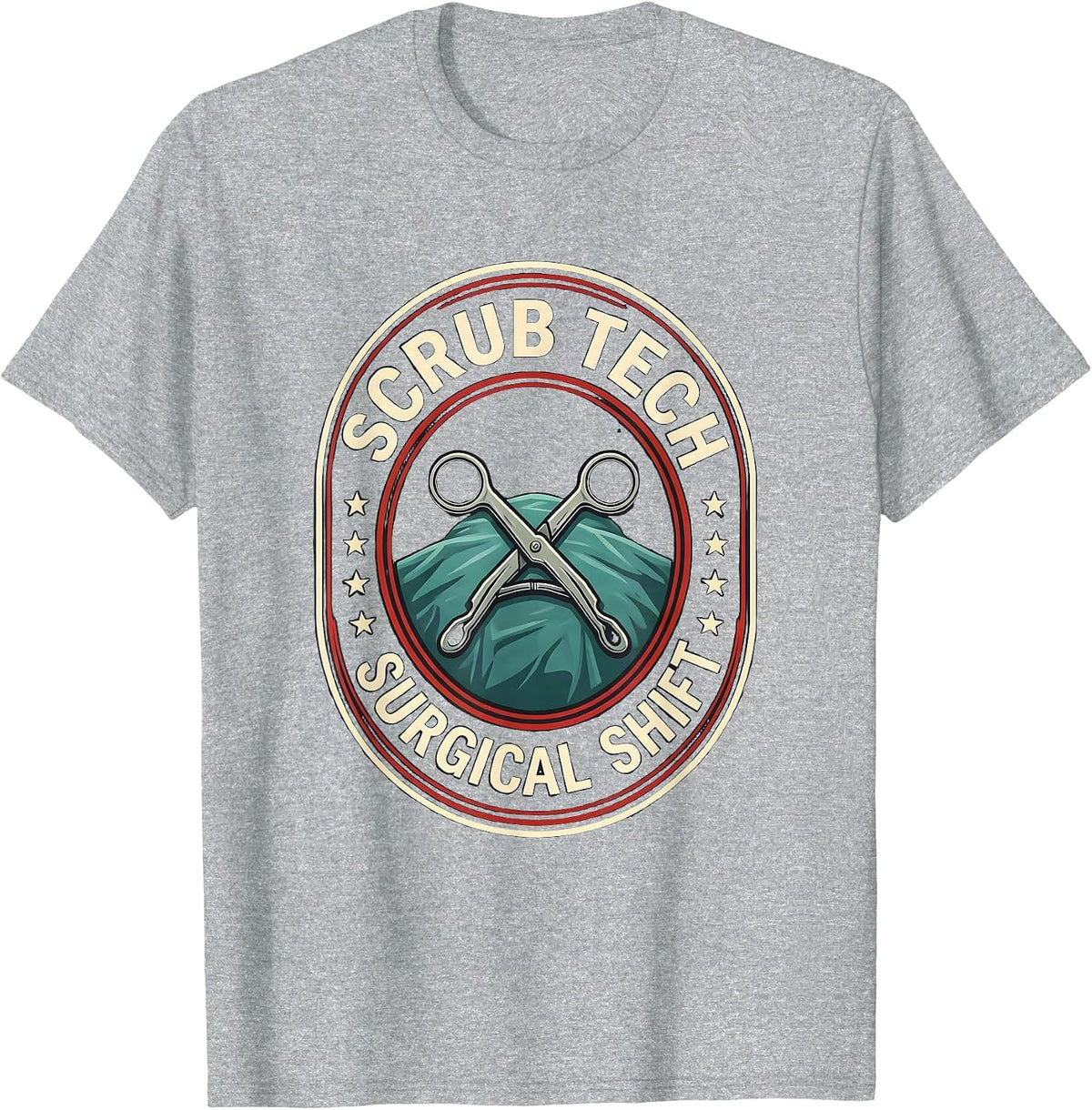 Men's Scrub Tech Surgical Shift Funny Medical Professional Pride T-Shirt - Heather Grey