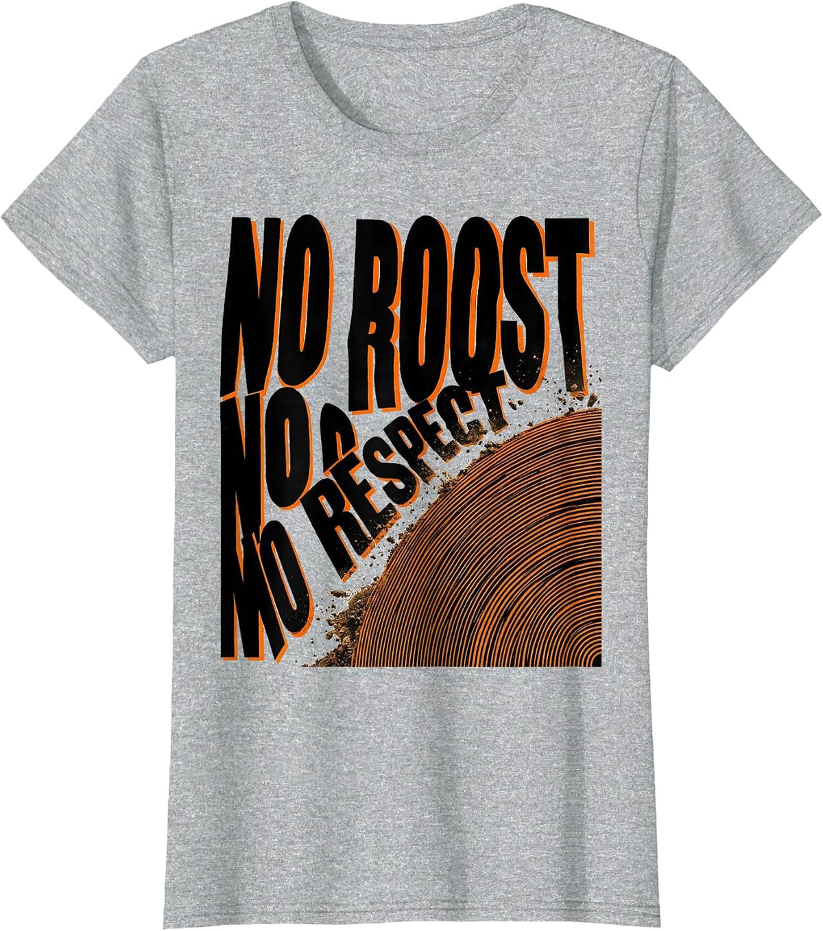 No Roost No Respect Funny Dirt Bike Motocross Rider Gift T-Shirt - Heather Grey