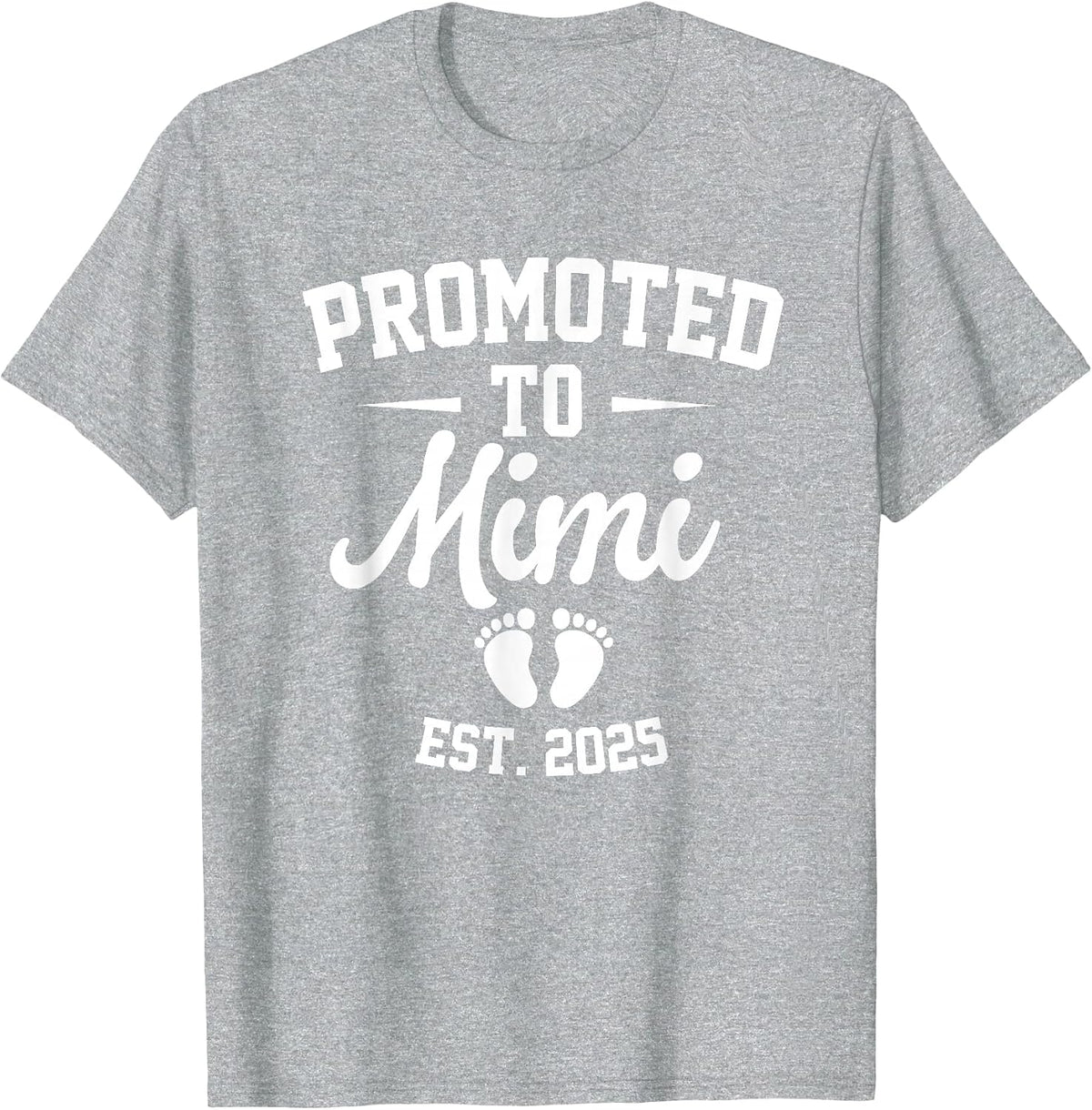 Promoted to Mimi Est 2025 Retro Soon to Be Mimi 2025 T-Shirt - Heather Grey
