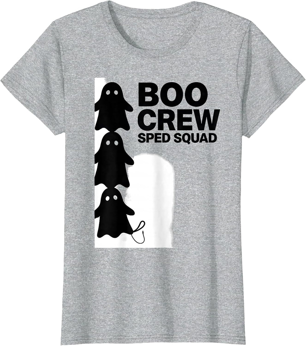 Boo Crew SPED Squad Para Normal Activities Halloween Teacher T-Shirt - Heather Grey