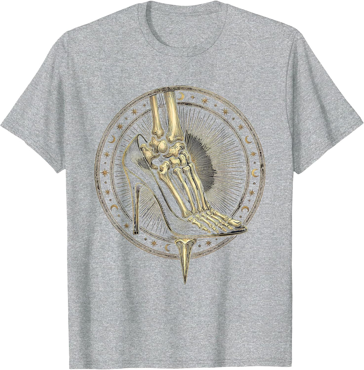 Men's X-Ray High Heel Shoe Radiology Graphic T-Shirt - Heather Grey