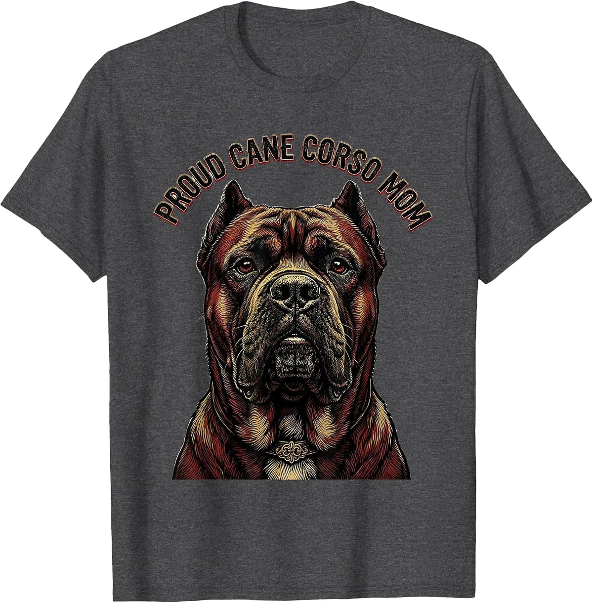 Men's Proud Cane Corso Mom Tattoo Dog Lover Gift T-Shirt - Dark Heather Grey