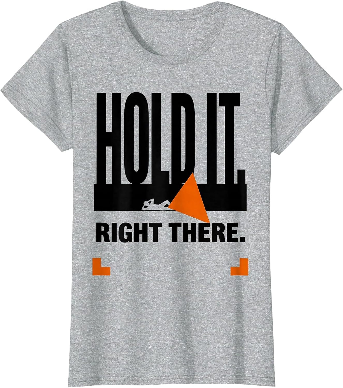 Hold It Right There Brutalist Graphic Radiology Rad Tech T-Shirt - Heather Grey