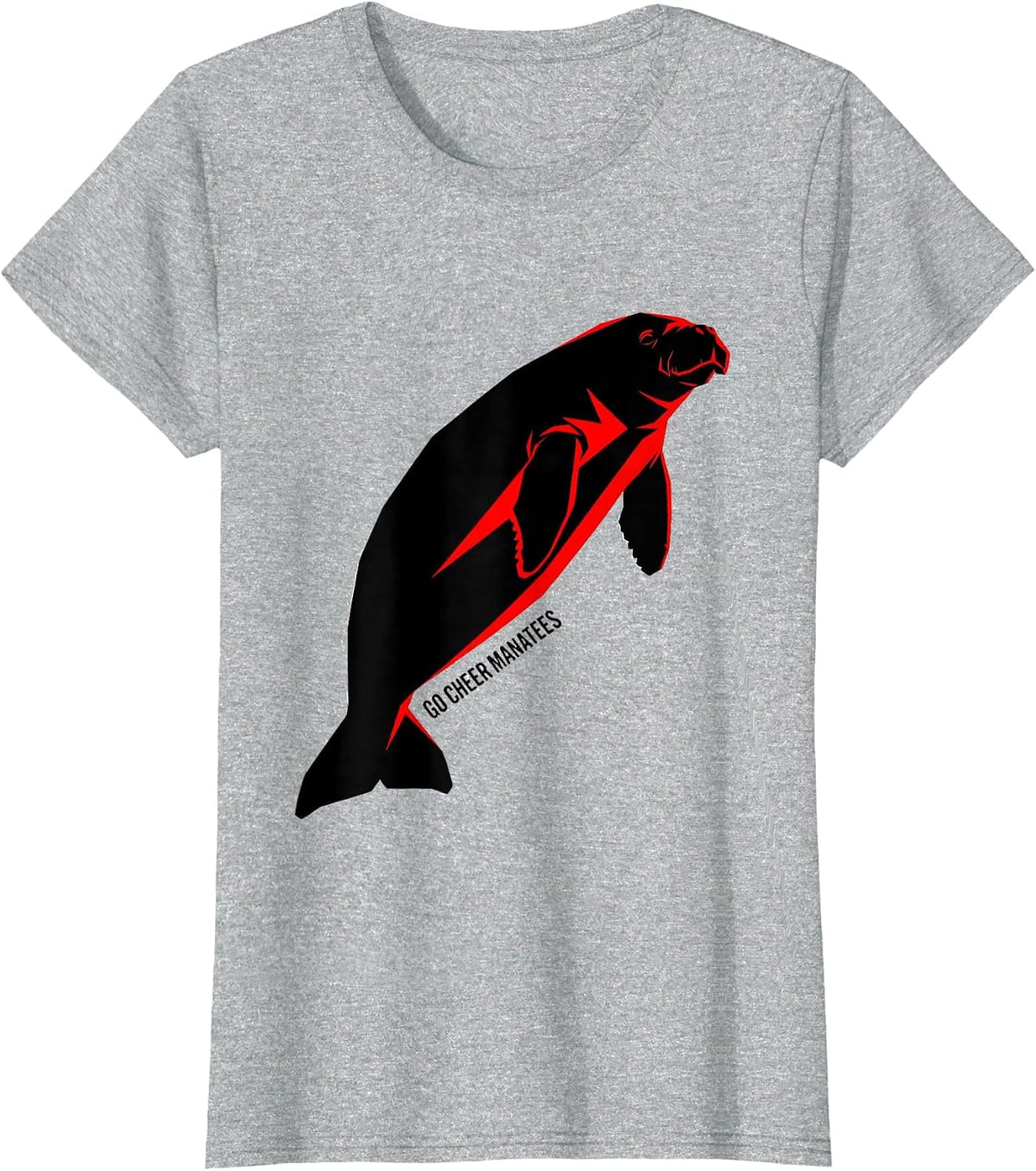 Go Cheer Manatees Constructivist Poster Fan Pride Spirit T-Shirt - Heather Grey