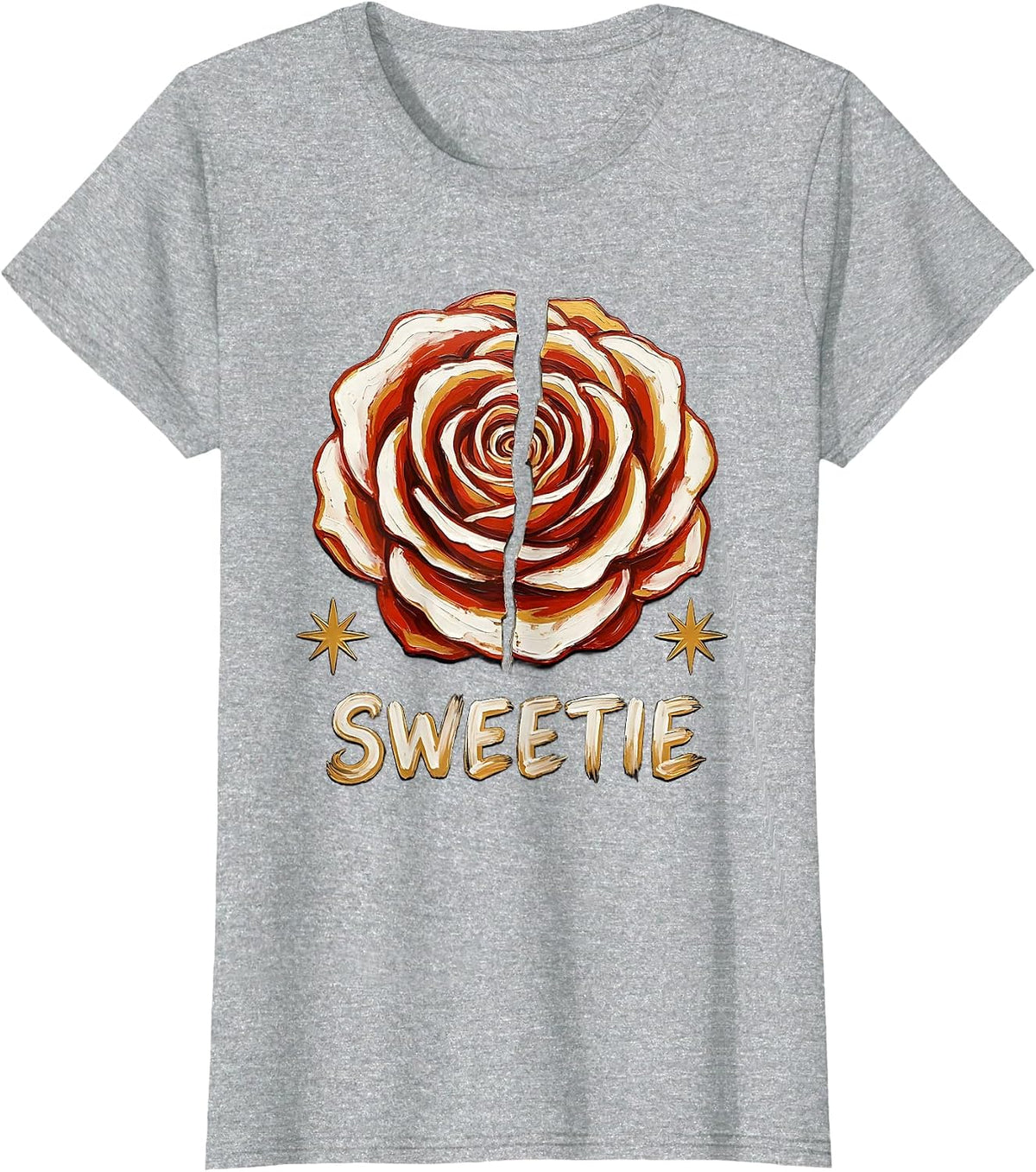 Women's SWEETlE Sign Painter Showcard Graphic Tee Matching Pair T-Shirt - Heather Grey