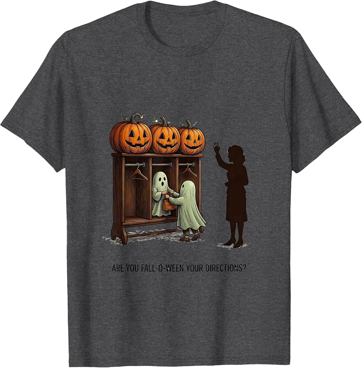 Are You Fall-O-Ween Your Directions Funny Teacher Halloween T-Shirt - Dark Heather Grey