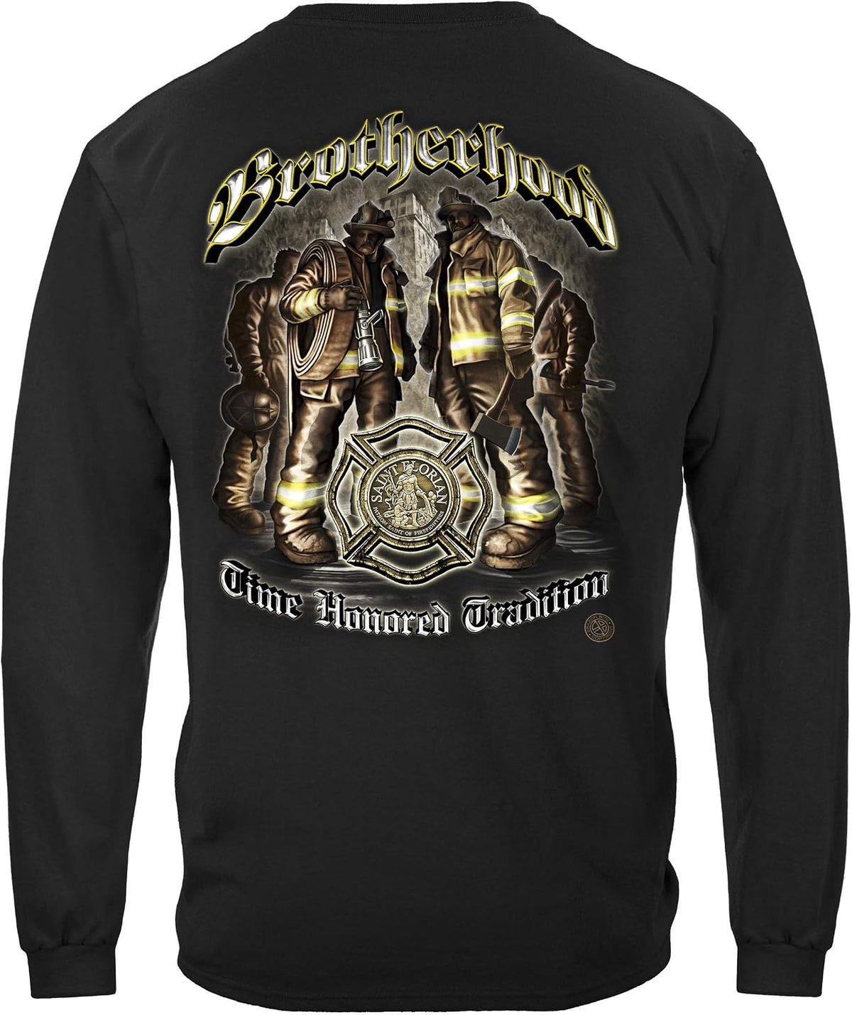 Firefighter Long Sleeves Time Honored Tradition Br FF2075LS - Black