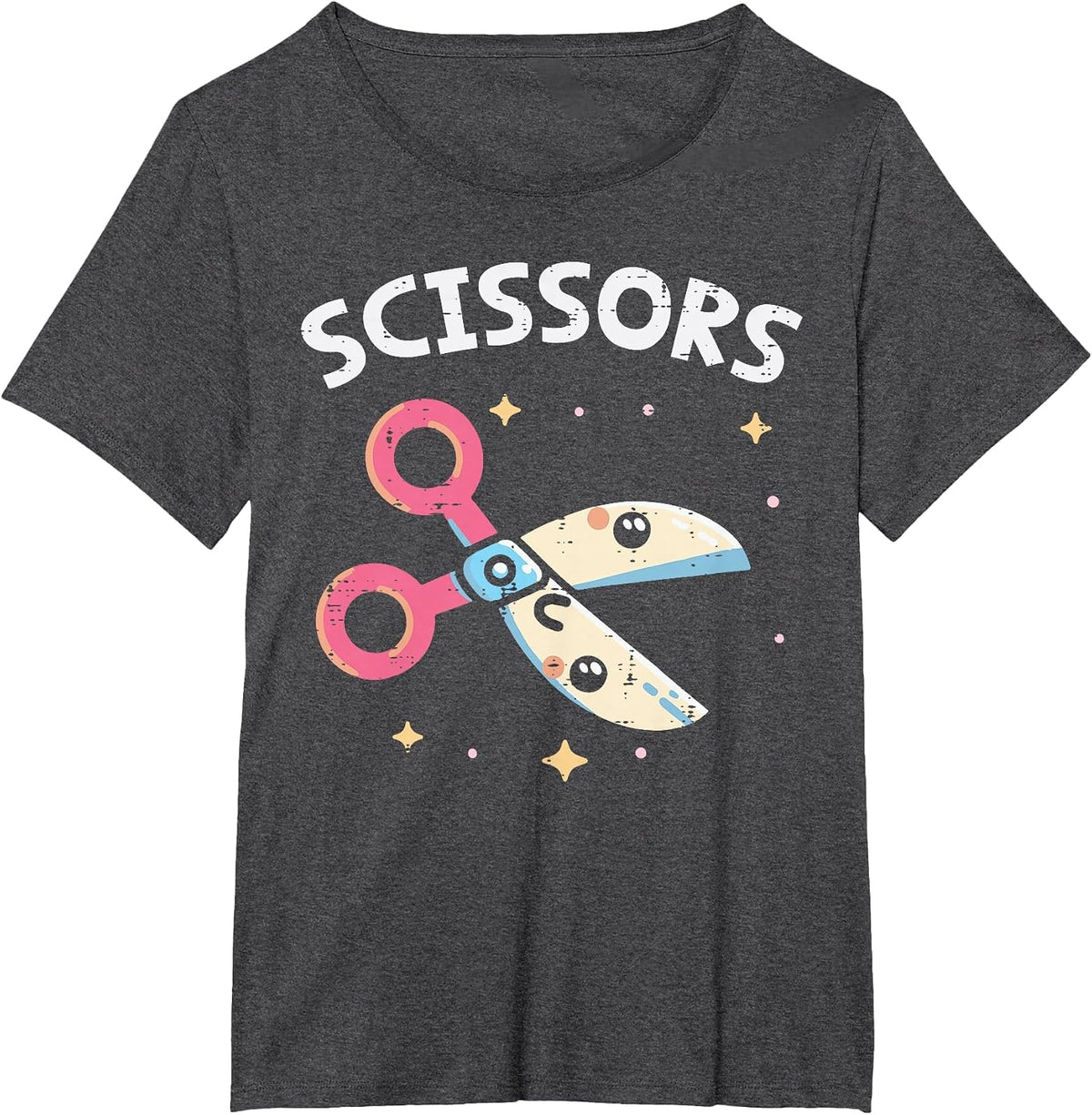 Halloween Scissors Rock Paper Matching Costume Kid Men Women T-Shirt - Dark Heather Grey