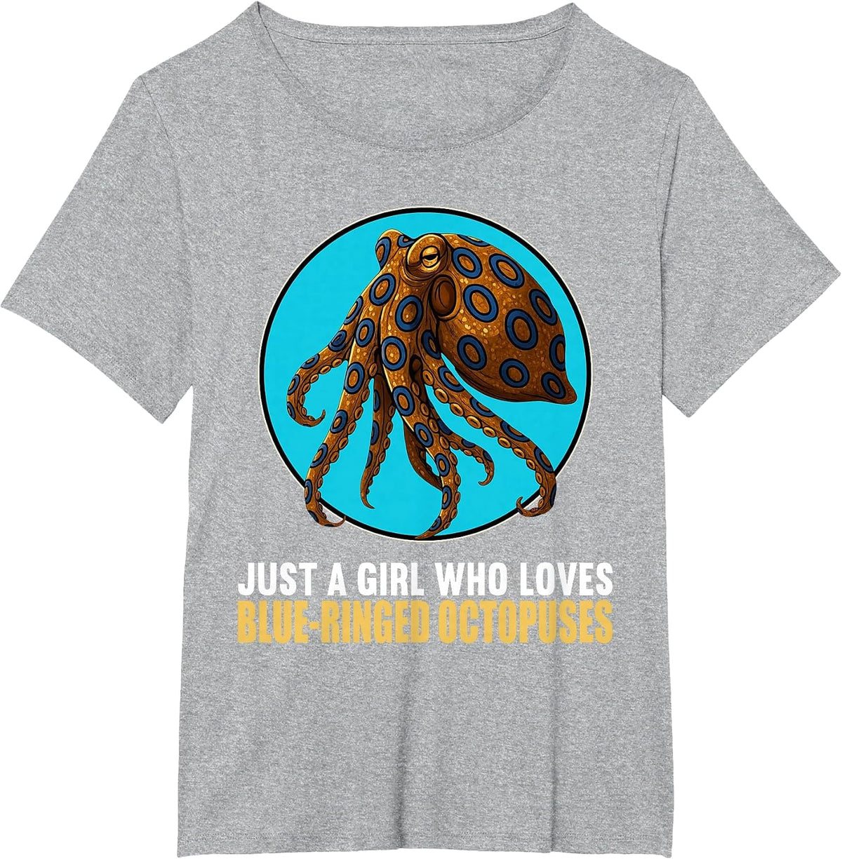 Blue-Ringed Octopuses Blue-Ringed Octopus T-Shirt - Heather Grey