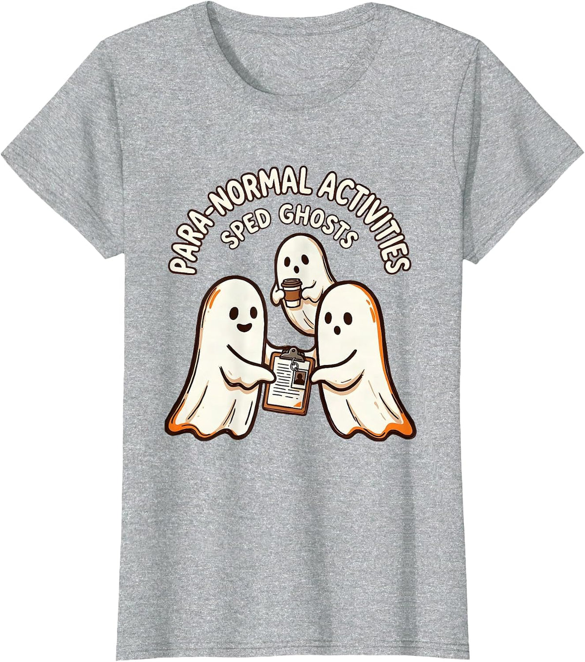 Para-Normal Activities SPED Ghosts Teacher Halloween T-Shirt - Heather Grey