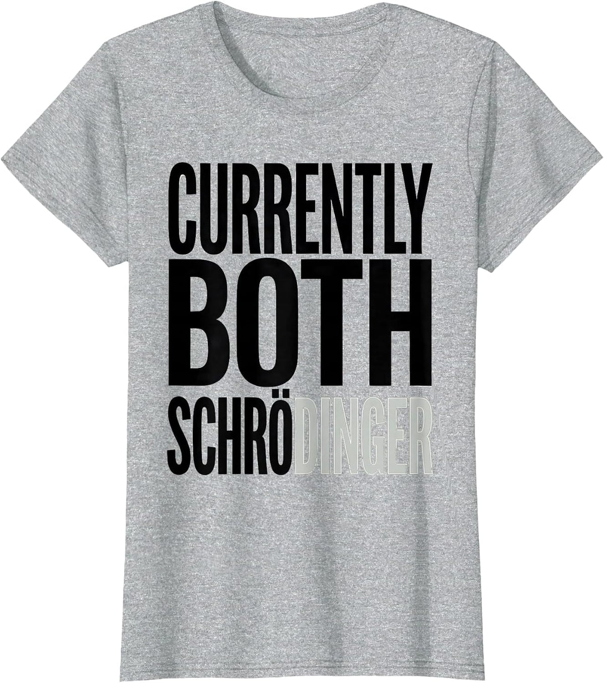 Currently Both Schrödinger Funny Quantum Physics Humor T-Shirt - Heather Grey