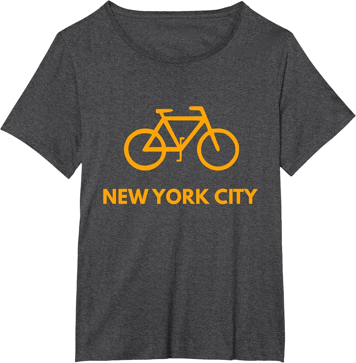 Bike New York City T-Shirt - NYC Cyclists Tee T-Shirt - Dark Heather Grey
