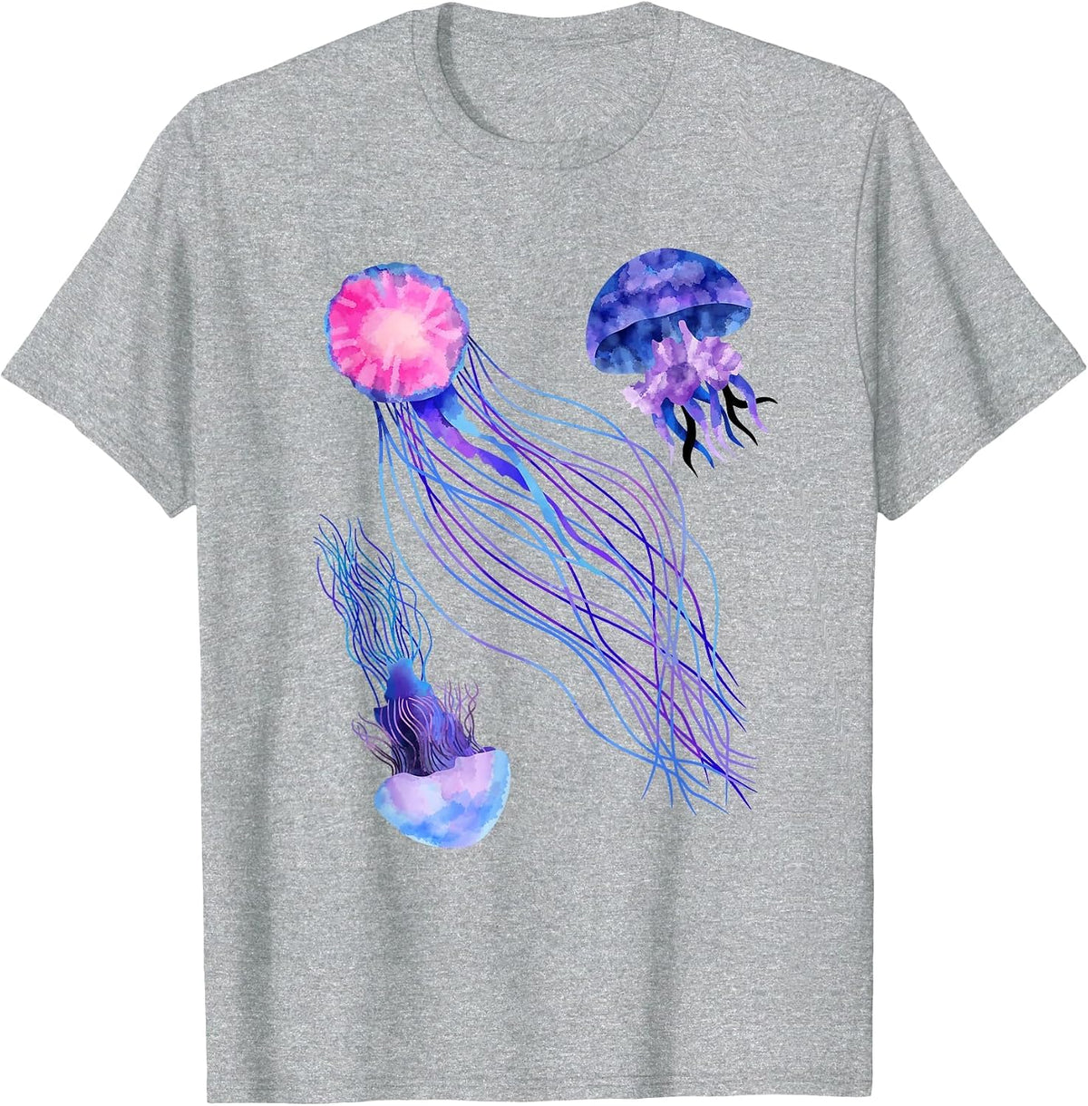 Retro Jellyfish T-Shirt - Heather Grey