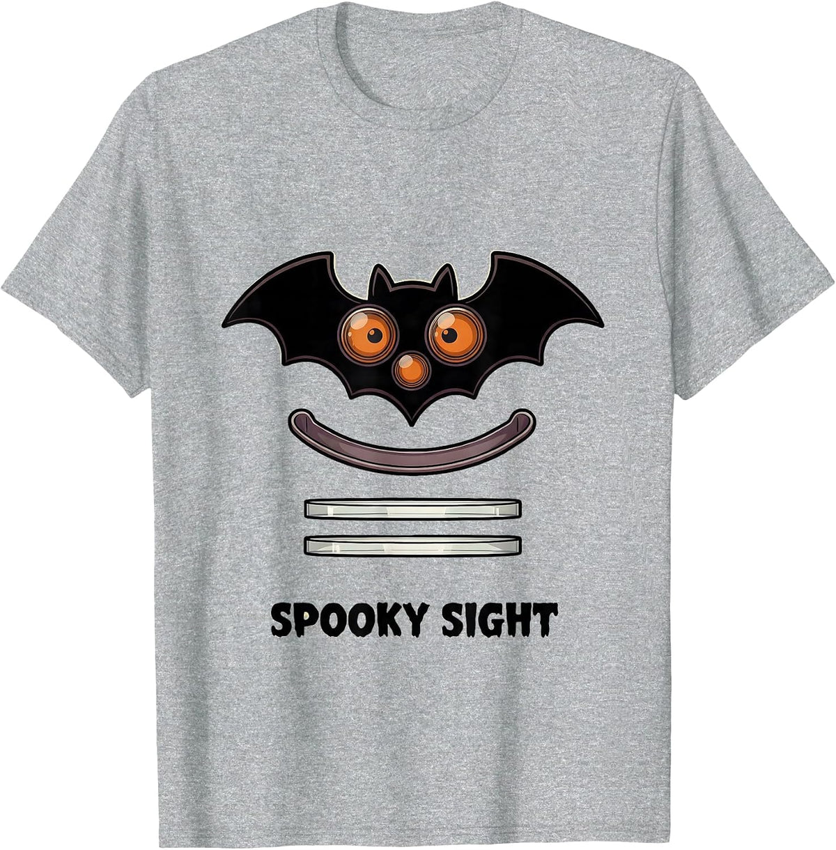 Men's Spooky Sight Funny Optometrist Halloween Eye Doctor Humor T-Shirt - Heather Grey