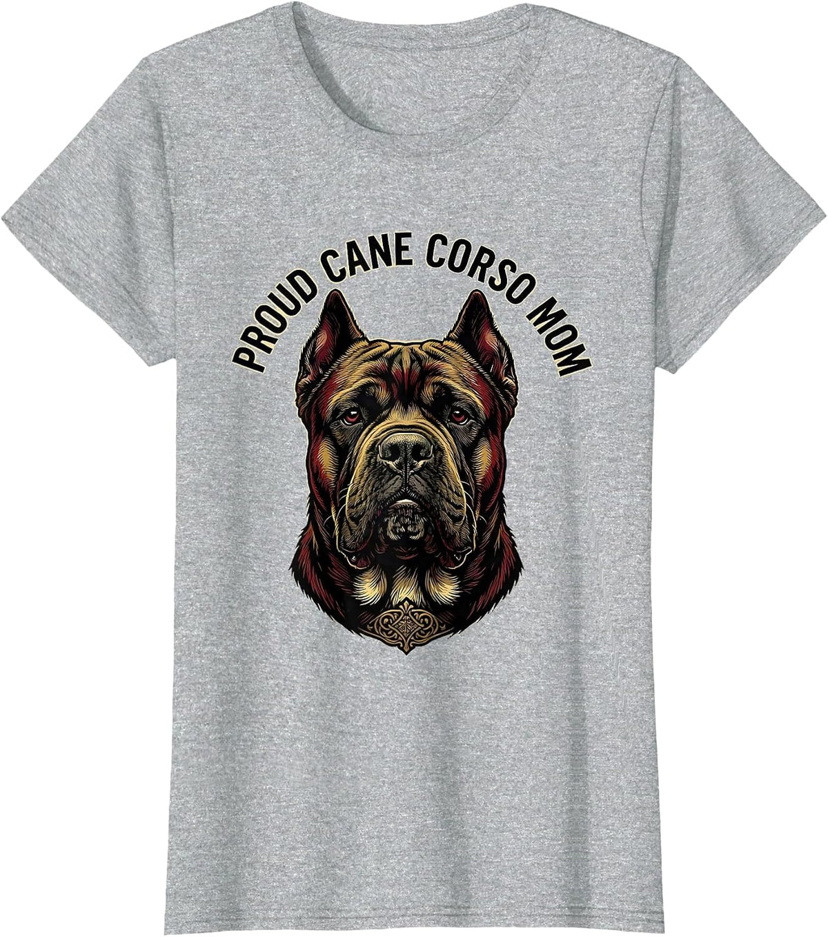 Proud Cane Corso Mom Tattoo Dog Lover Gift T-Shirt - Heather Grey