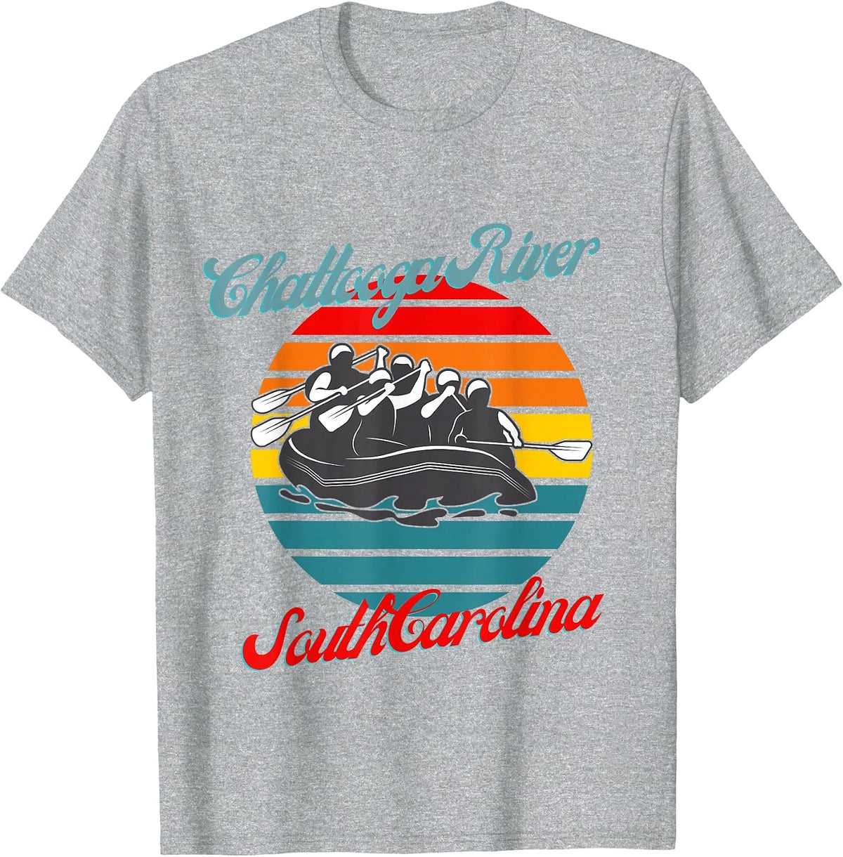 Chattooga River South Carolina White Water Rafting T-Shirt - Heather Grey