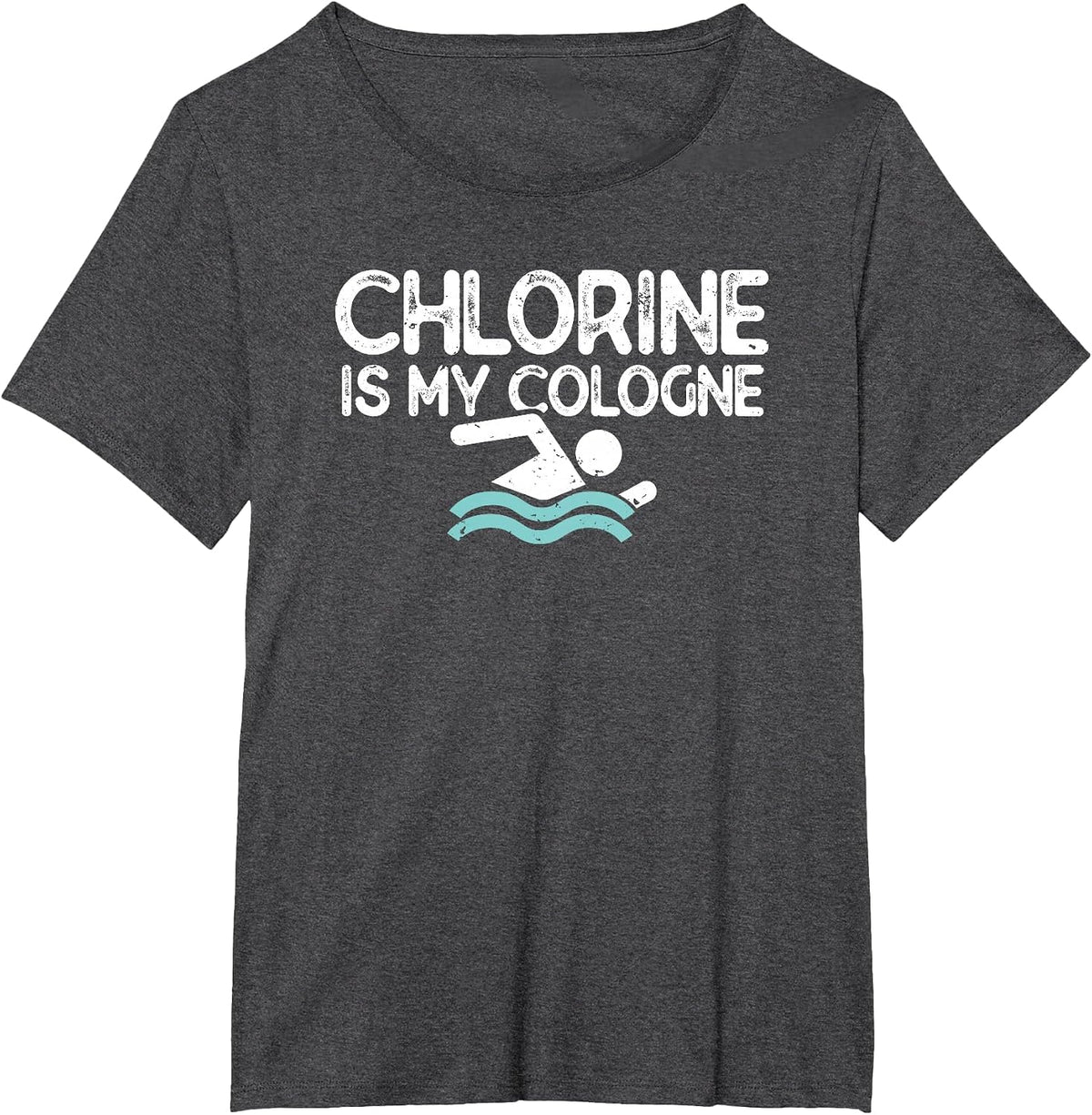Men Swimming Saying Funny Swimmer T-Shirt - Dark Heather Grey