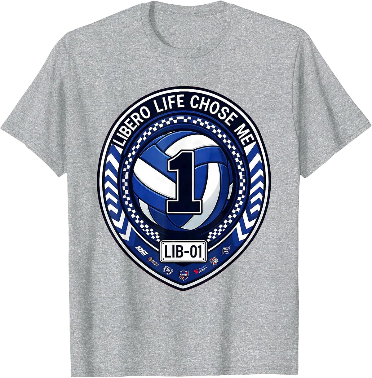 Men's Libero Life Chose Me Volleyball Design T-Shirt - Heather Grey