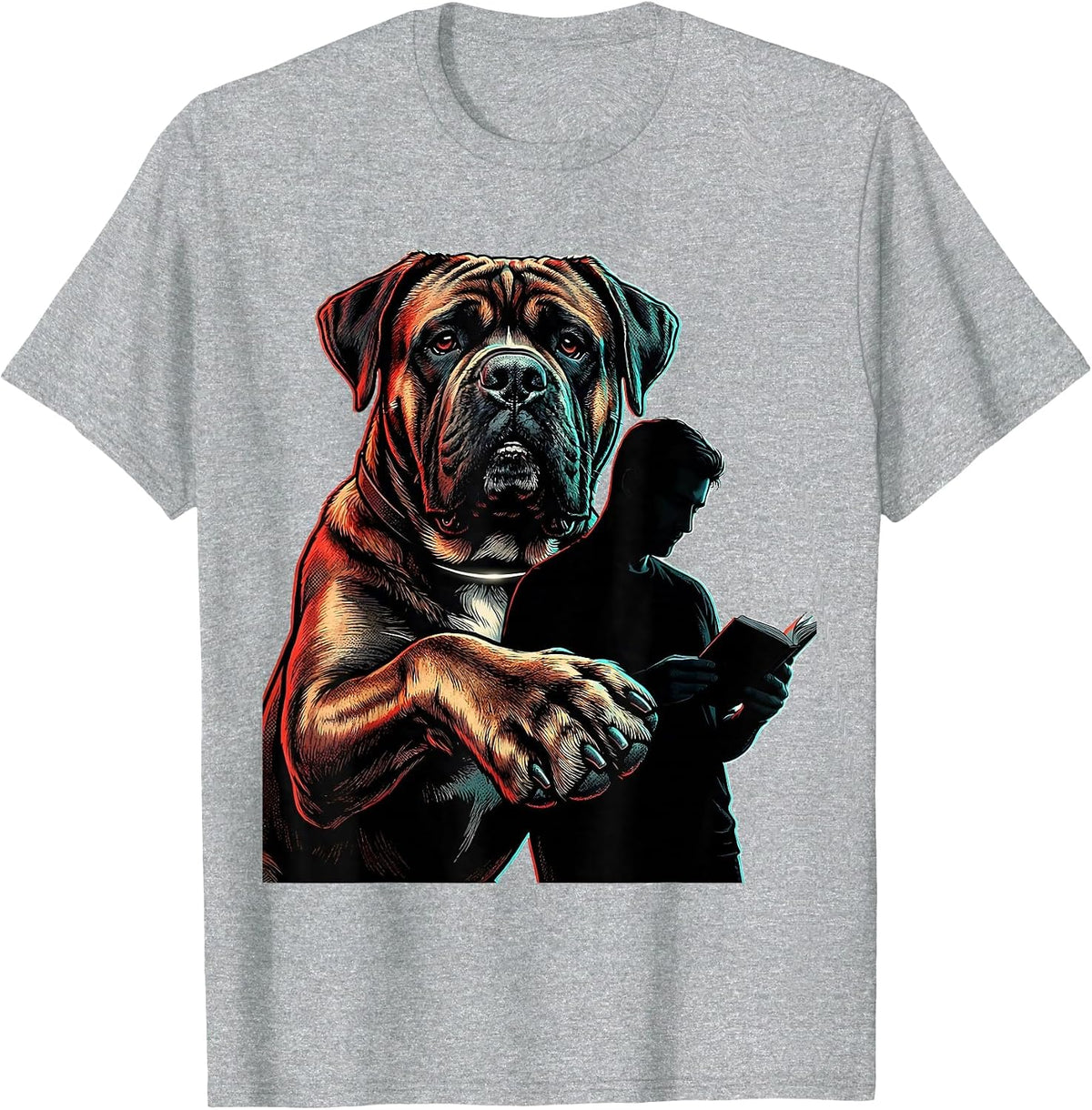 Men's Cane Corso Owner Pop Art Dog Dad Humor T-Shirt - Heather Grey