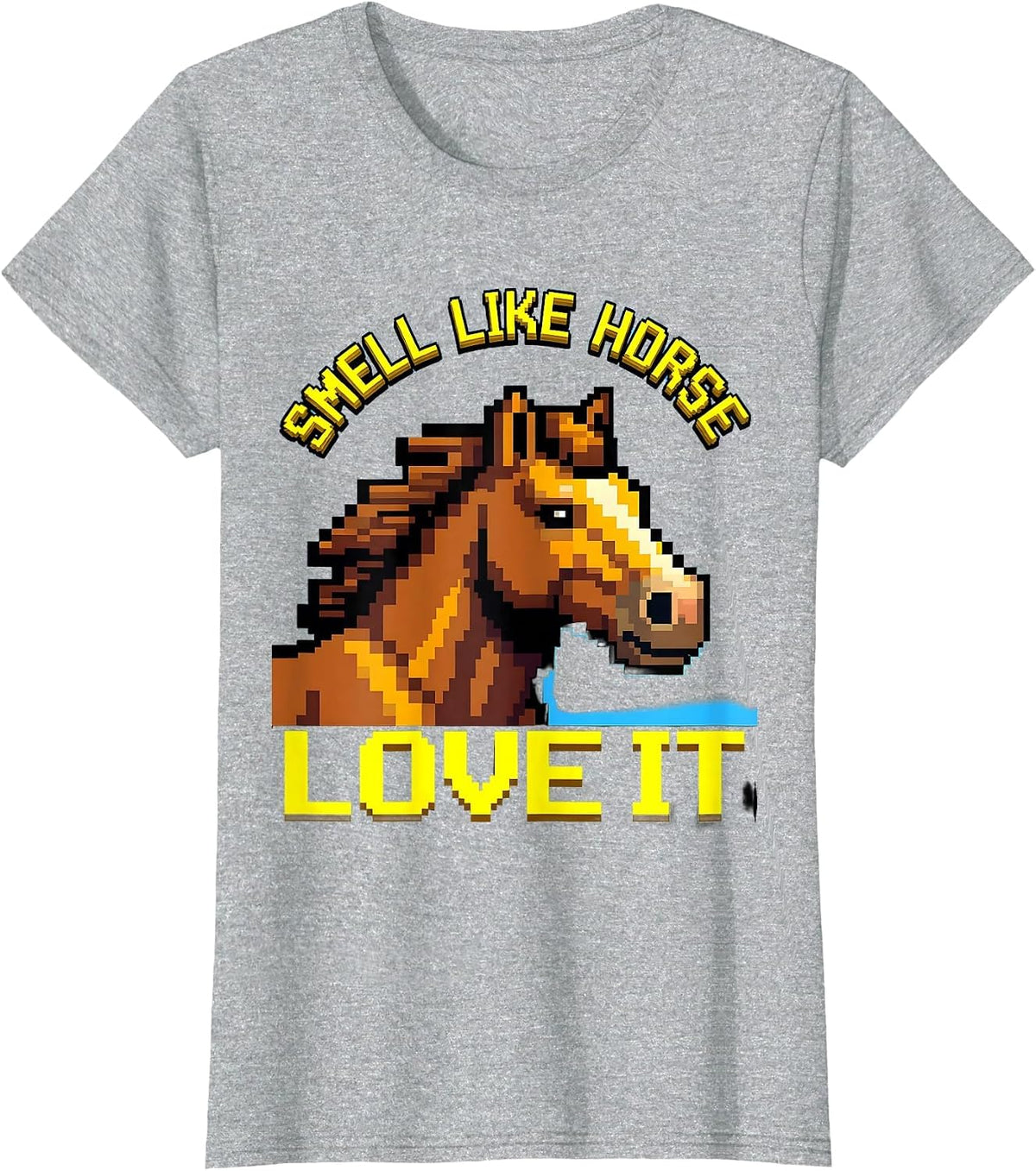 Smell Like Horse Love It Equestrian Design T-Shirt - Heather Grey
