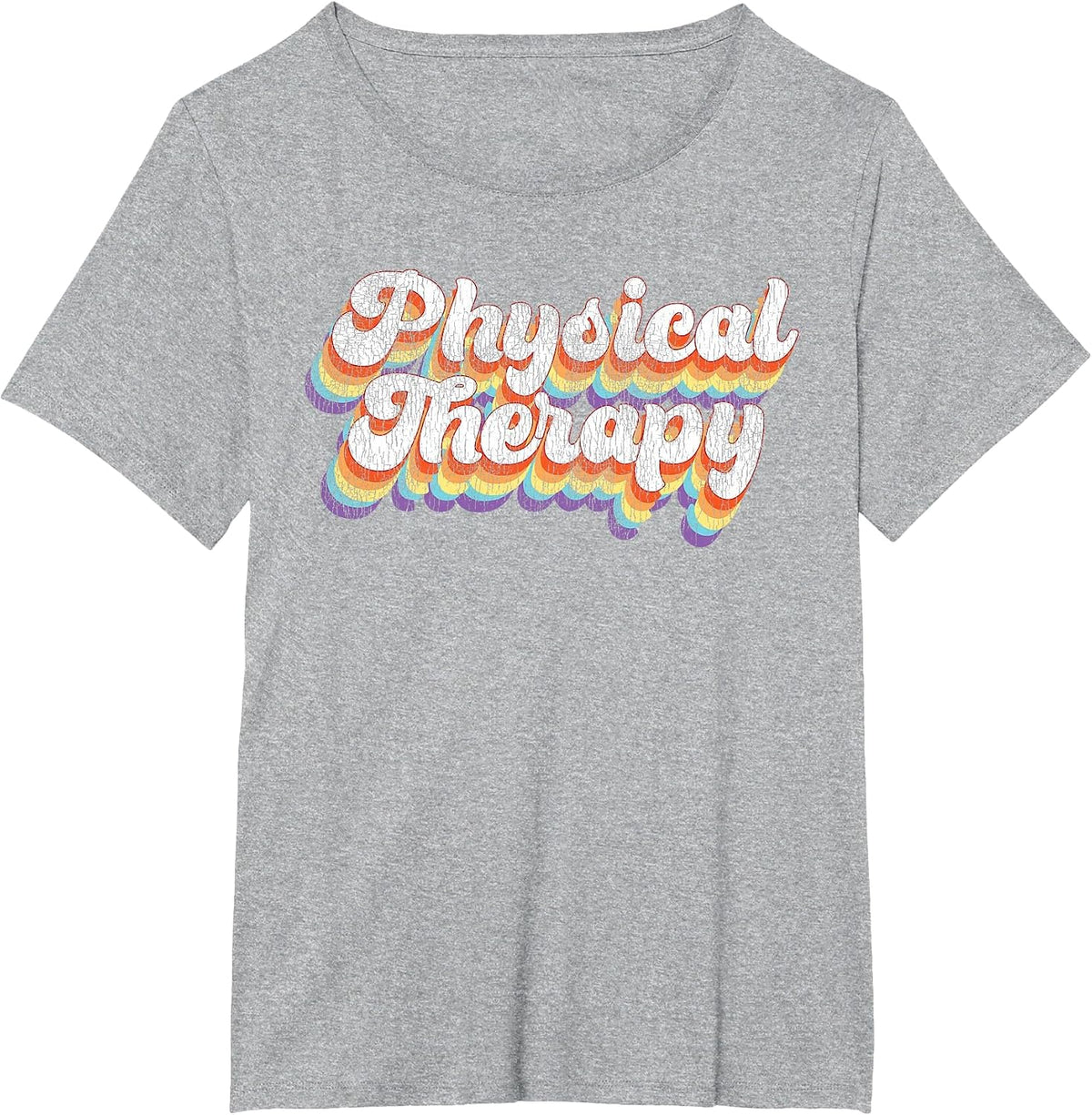 Physical Therapy Therapist Assistant Retro Vintage T-Shirt - Heather Grey