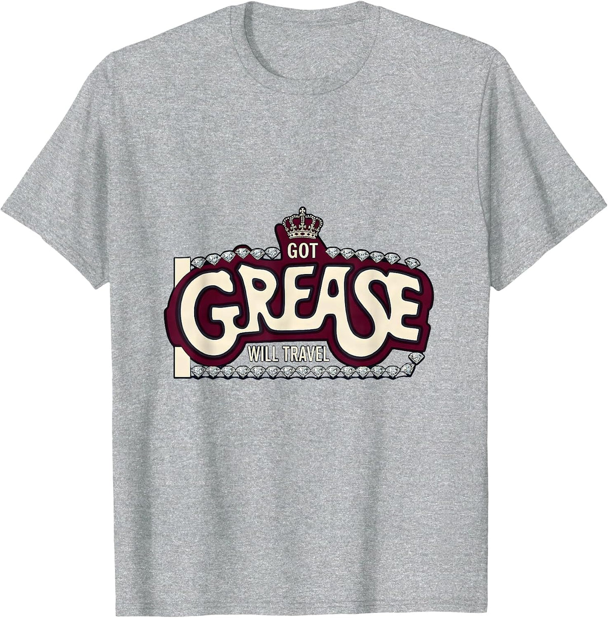 Men's Got Grease Will Travel Mechanic Design T-Shirt - Heather Grey