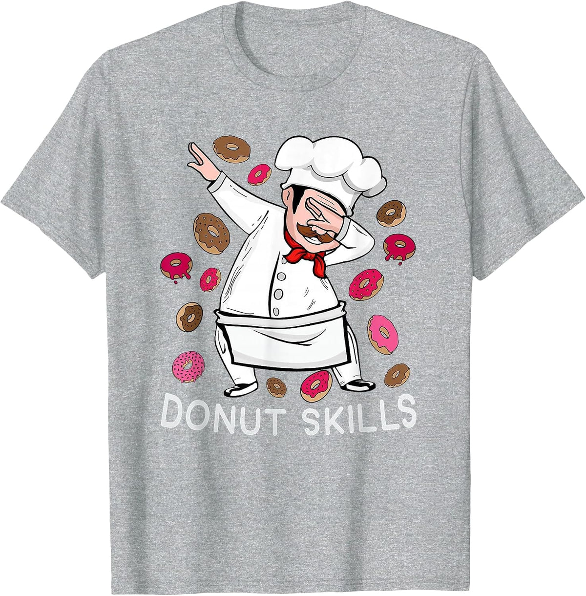 Donut Lovers Men's Pastry Chef Muffin Souvenir Cake Donuts T-Shirt - Heather Grey