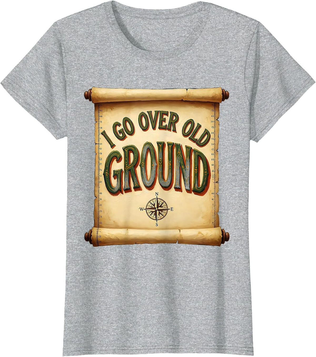 I Go Over Old Ground Funny History Teacher Subject Pride T-Shirt - Heather Grey