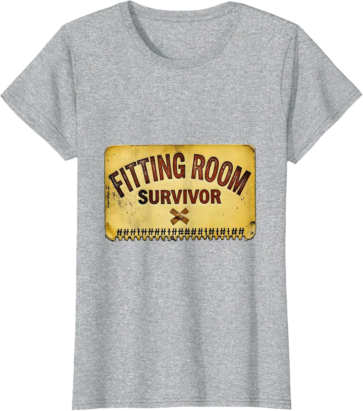 Fitting Room Survivor Vintage Funny Theatre Kid Musical T-Shirt - Heather Grey