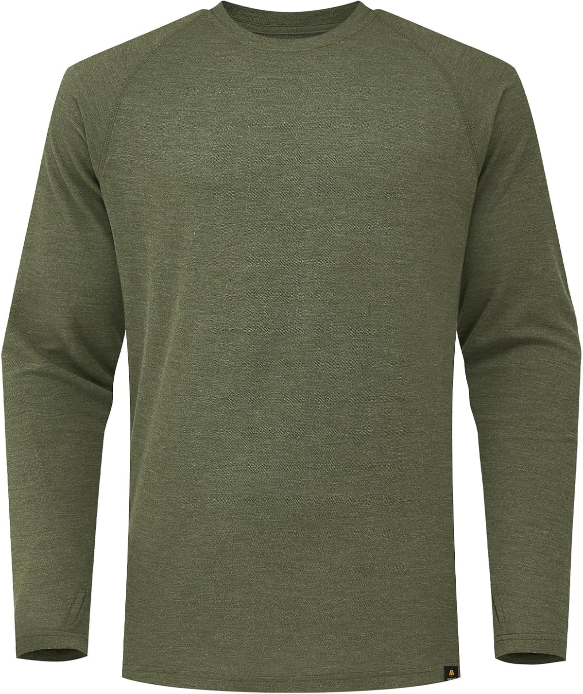 Men's FR Shirts for Summer 4oz Lightweight Crew Long Sleeve CAT1 - Modacrylic-green