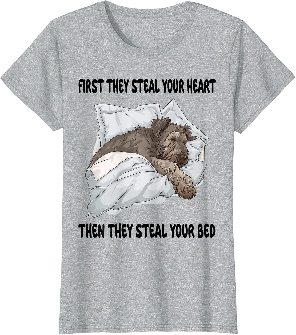 Irish Wolfhound Sleepwear Nightdress T-Shirt - Heather Grey